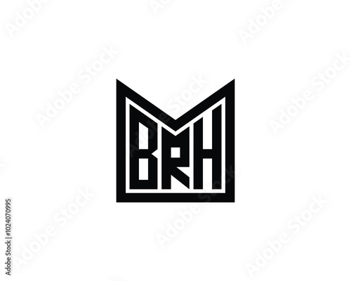 BRH logo design vector template. BRH