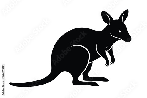 Solid color Pademelon animal vector design