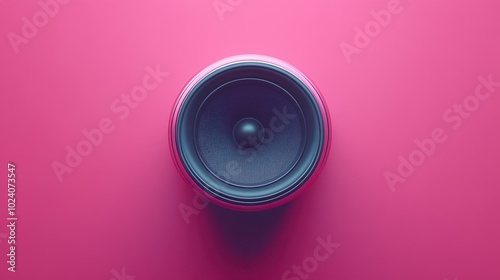 A single speaker driver on a bright background