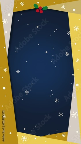 Loop animation of simple Christmas background illustration