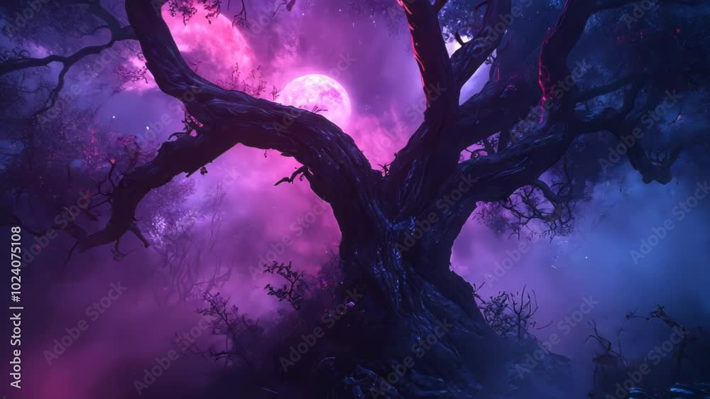 Enchanted Forest Under a Pink Moon Enchanted Forest Under a Pink Moon