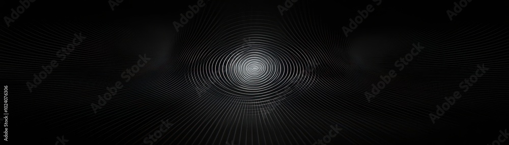 Abstract Black and White Curved Lines with Circular Pattern Abstract Black and White Curved Lines with Circular Pattern