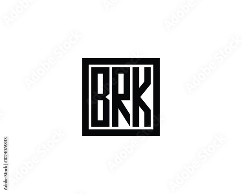 BRK logo design vector template. BRK