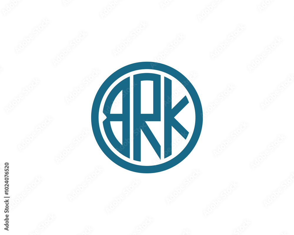 BRK logo design vector template. BRK