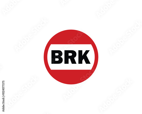 BRK logo design vector template. BRK