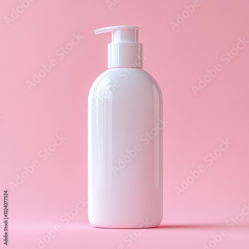 White pump bottle with smooth rounded shape