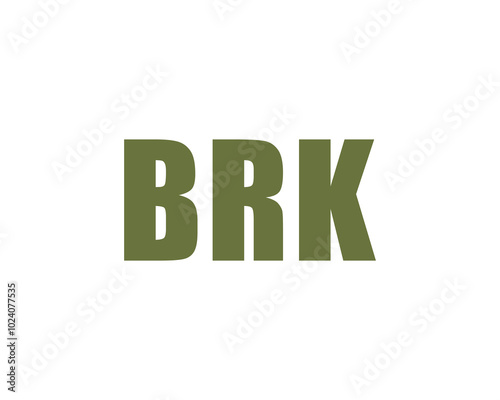 BRK logo design vector template. BRK