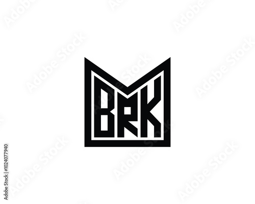 BRK logo design vector template. BRK