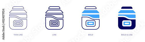 Jam recipes icon in 4 different styles. Thin Line, Line, Bold, and Bold Line. Duotone style. Editable stroke