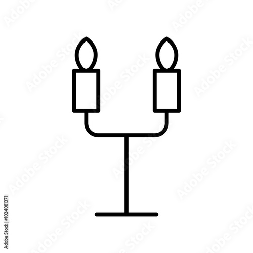 candelabra line icon