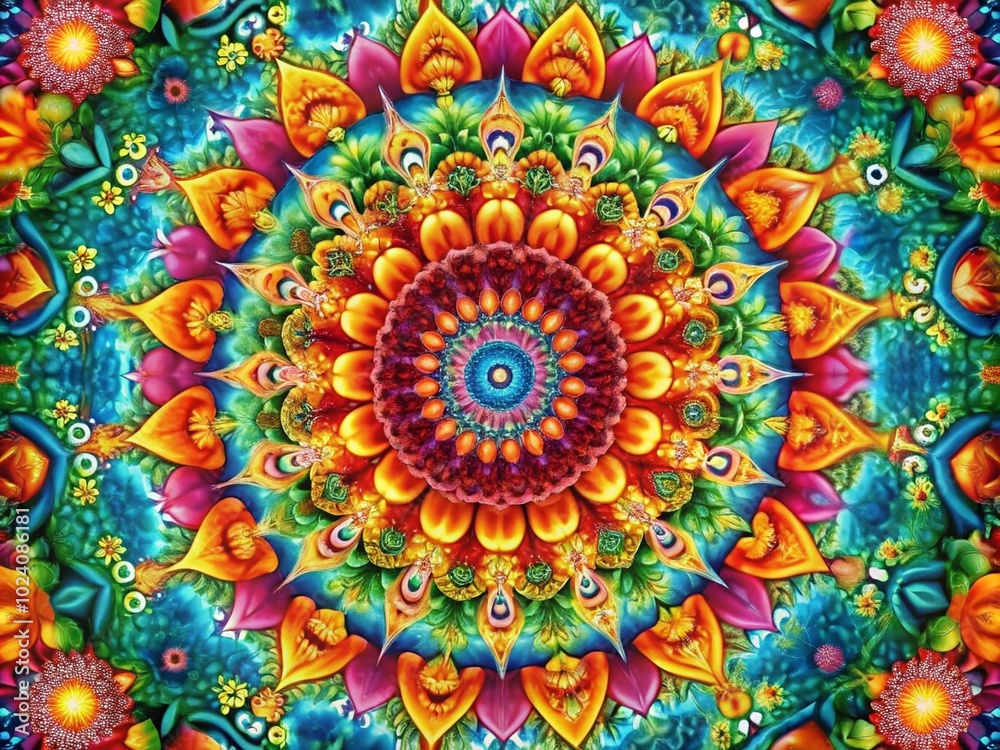 Colorful Abstract Mandala 4K Video Background Loop with Floral Vintage Elements for Stunning Visuals and Animation Colorful Abstract Mandala 4K Video Background Loop with Floral Vintage Elements for Stunning Visuals and Animation