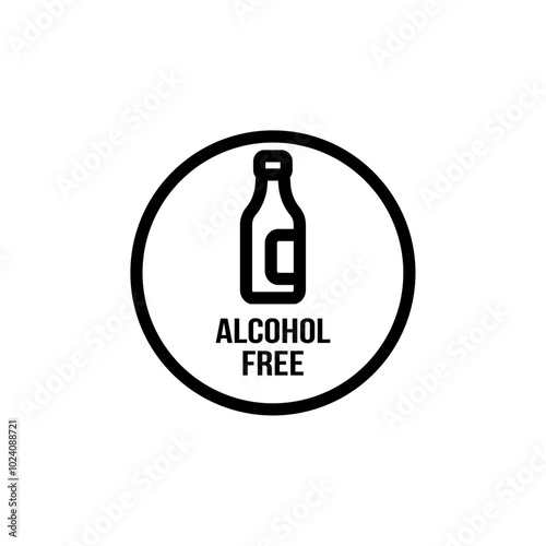 Alcohol free icon Outline vector for web ui