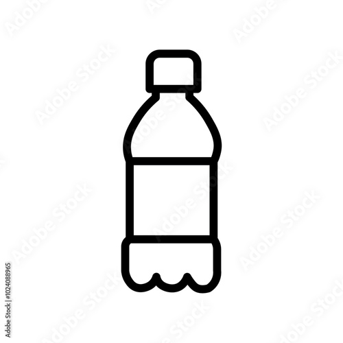 Bottle icon Outline vector for web ui
