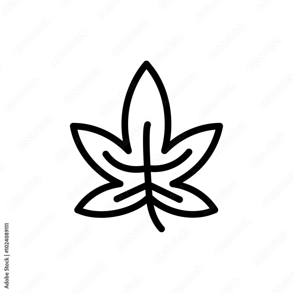 Cannabis leafs icon Outline vector for web ui Cannabis leafs icon Outline vector for web ui