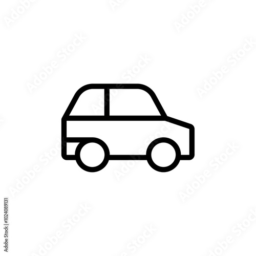 Car icon Outline vector for web ui