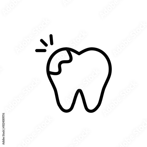 Cavities icon Outline vector for web ui