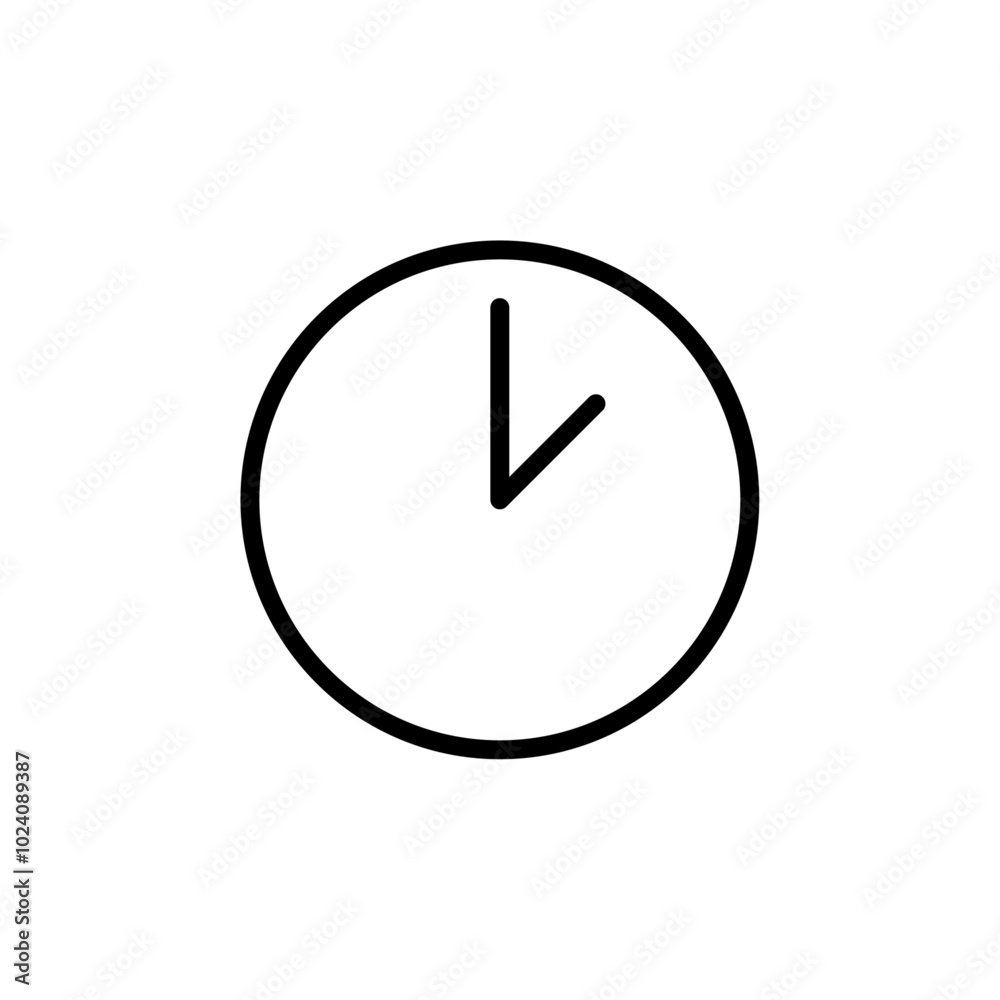 Clock icon Outline vector for web ui Clock icon Outline vector for web ui