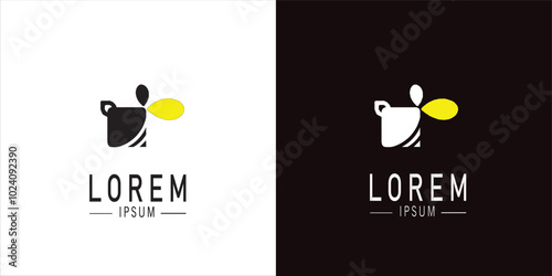 honey bee logo vector