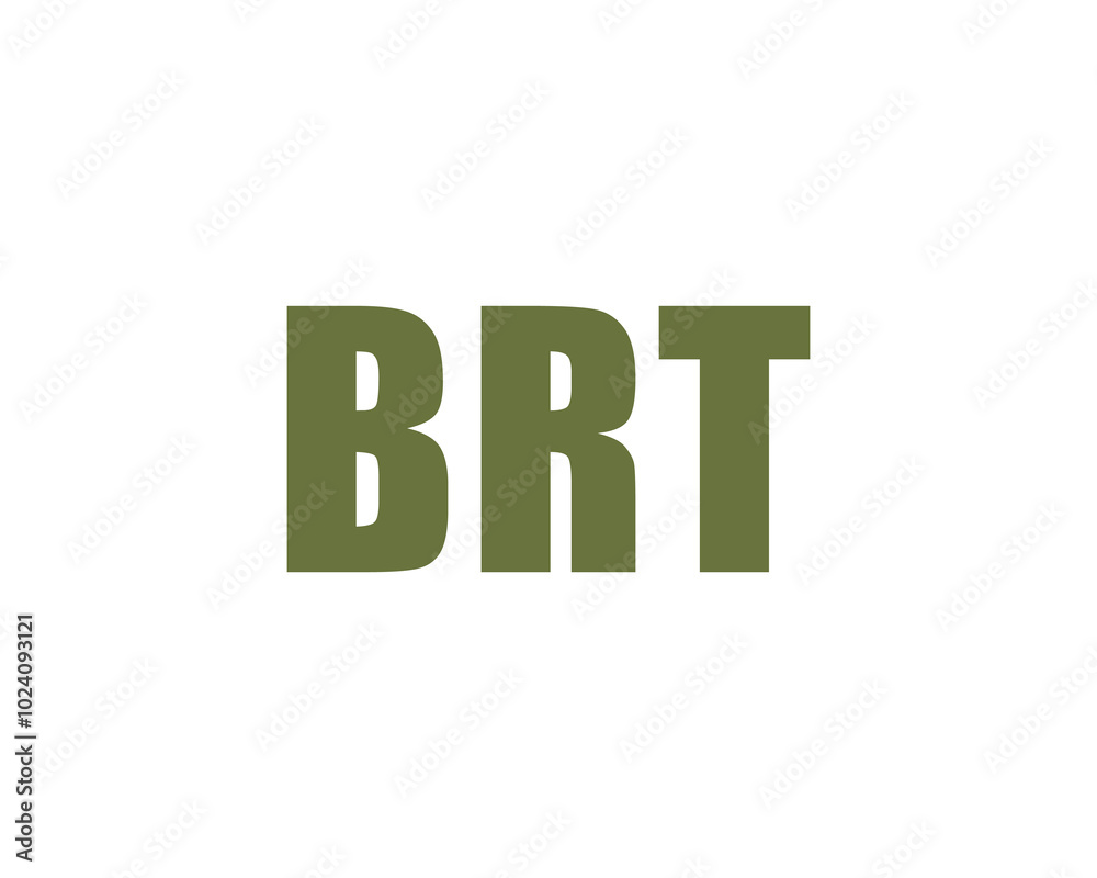 BRT Logo design vector template. BRT