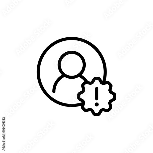 Fake account icon Outline vector for web ui