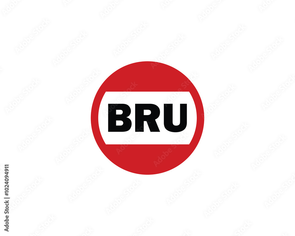 BRU logo design vector template. BRU BRU logo design vector template. BRU