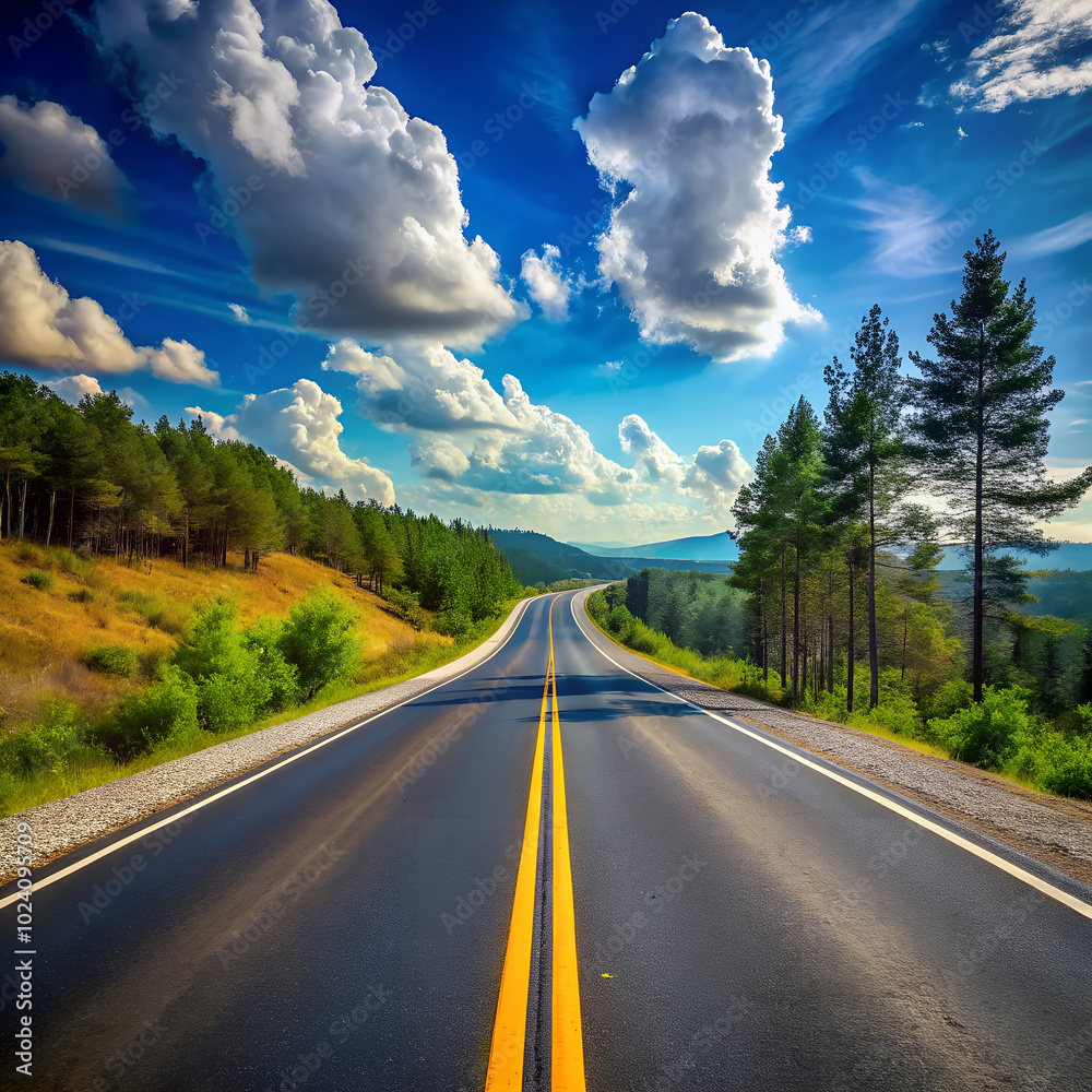 Fototapeta premium road to the mountains