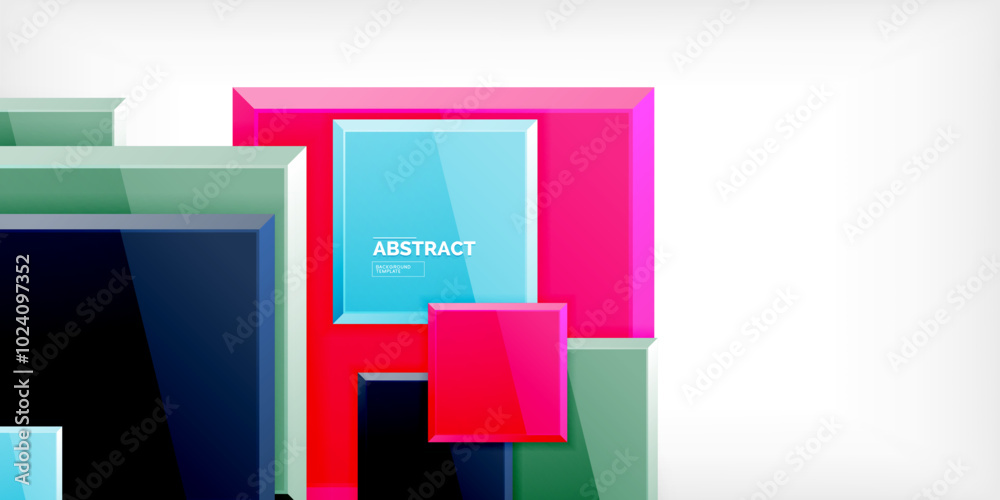 Shiny glossy metallic or plastic square design background. Vector Illustration For Wallpaper, Banner, Background, Card, Book Illustration, landing page