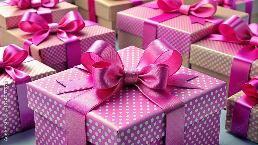 Elegant Gift Boxes with Pink Ribbons for Every Occasion - Perfect for Celebrations, Birthdays, and Special Events Elegant Gift Boxes with Pink Ribbons for Every Occasion - Perfect for Celebrations, Birthdays, and Special Events