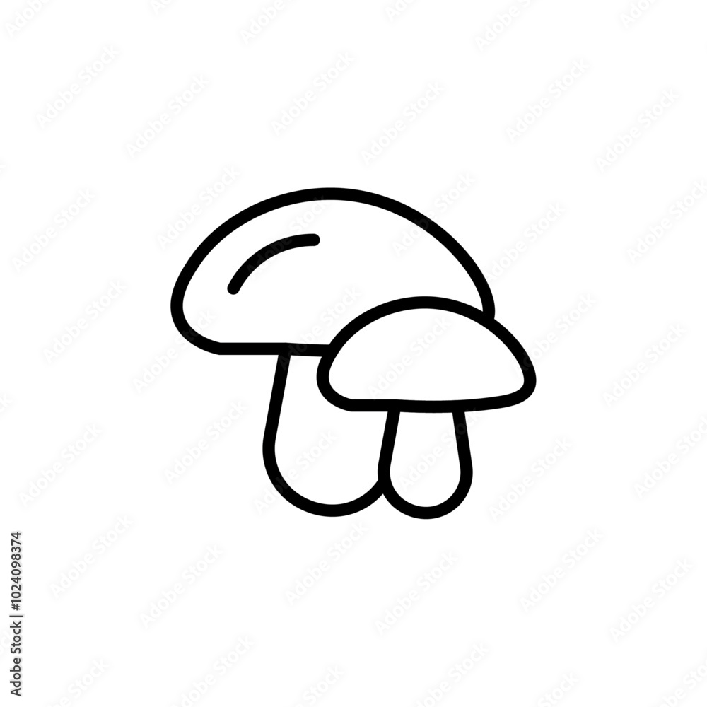 Mushroom icon Outline vector for web ui Mushroom icon Outline vector for web ui