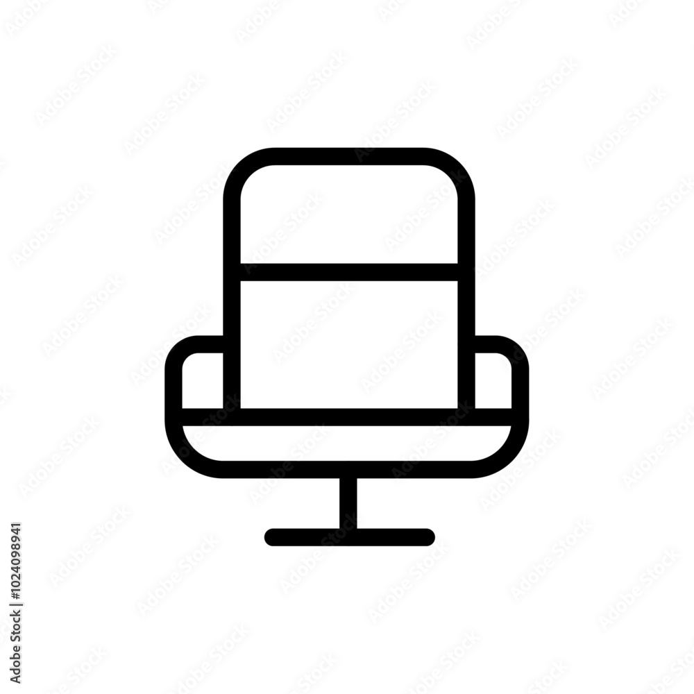 Office chair icon Outline vector for web ui Office chair icon Outline vector for web ui