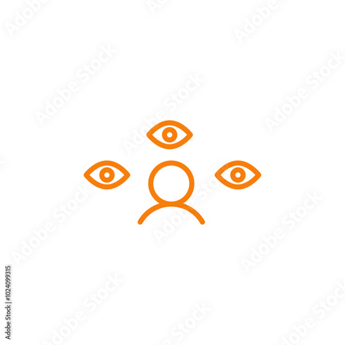 Paranoia icon Outline vector for web ui