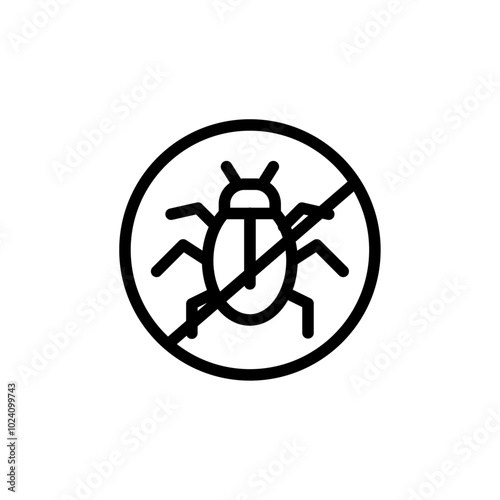 Pest control icon Outline vector for web ui