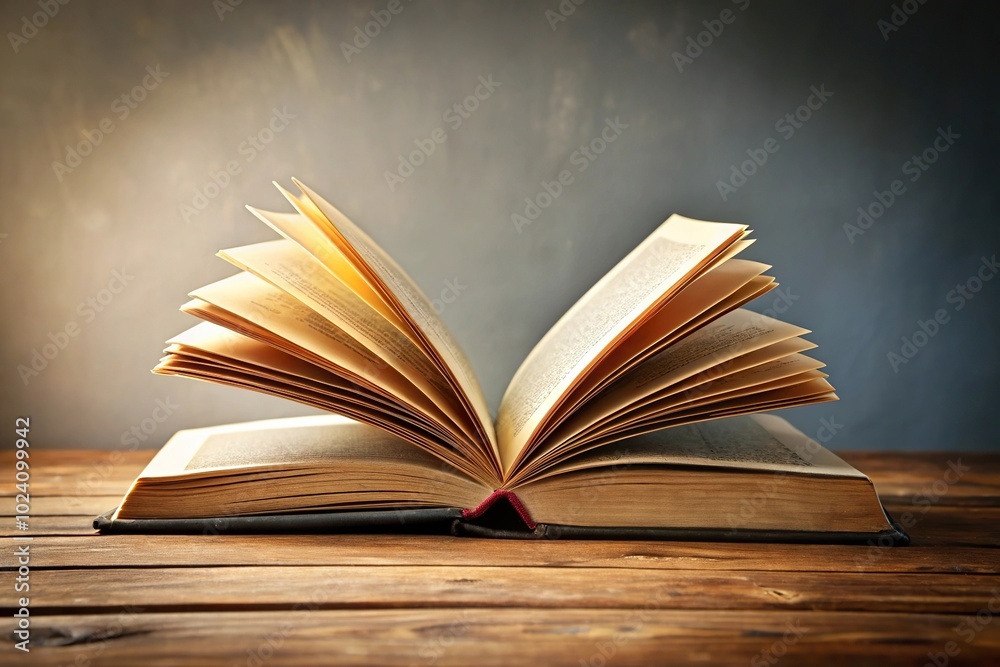 Fototapeta premium Inviting open book on a blurred background with room for text