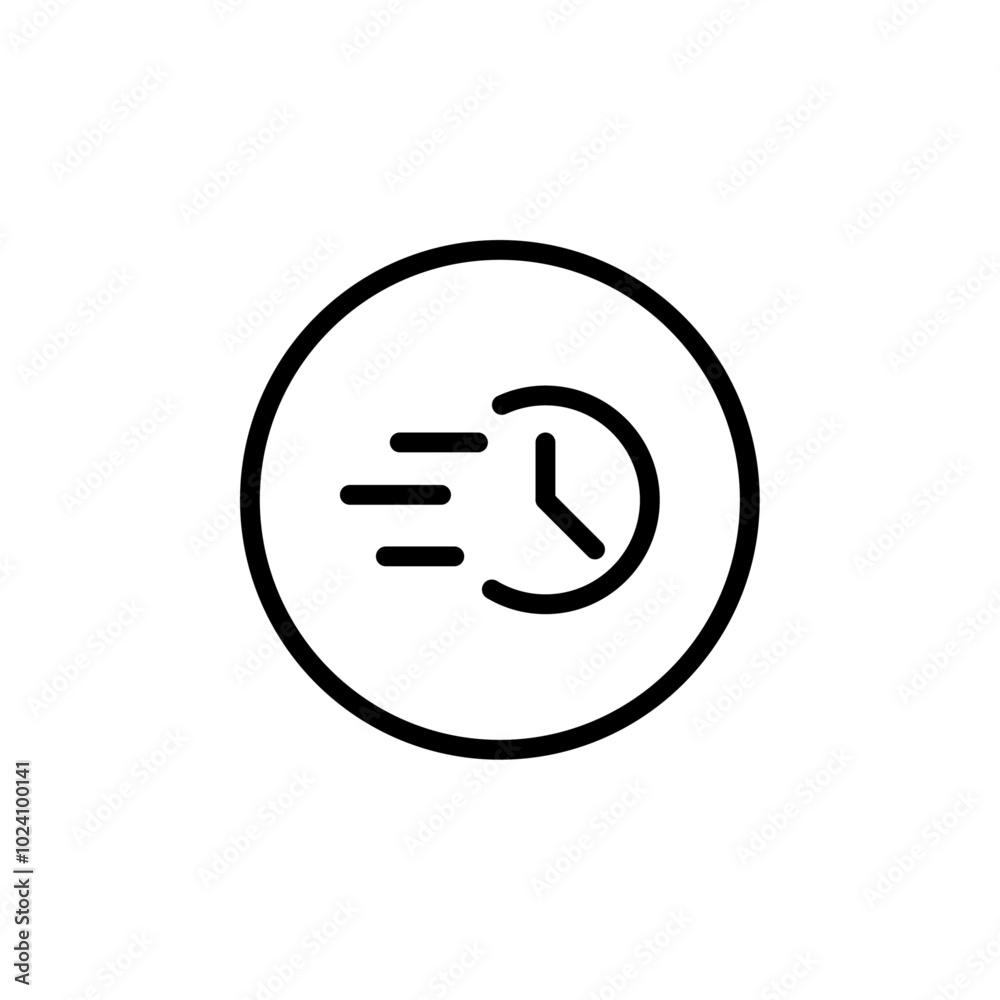 Quick time icon Outline vector for web ui Quick time icon Outline vector for web ui
