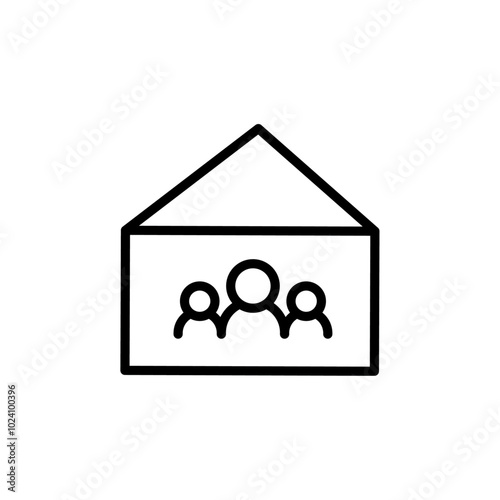 roommates icon Outline vector for web ui