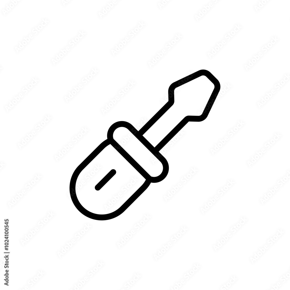 Screwdriver icon Outline vector for web ui Screwdriver icon Outline vector for web ui