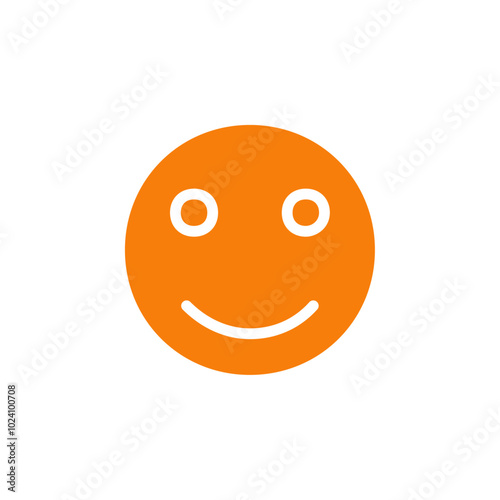 smile icon Outline vector for web ui