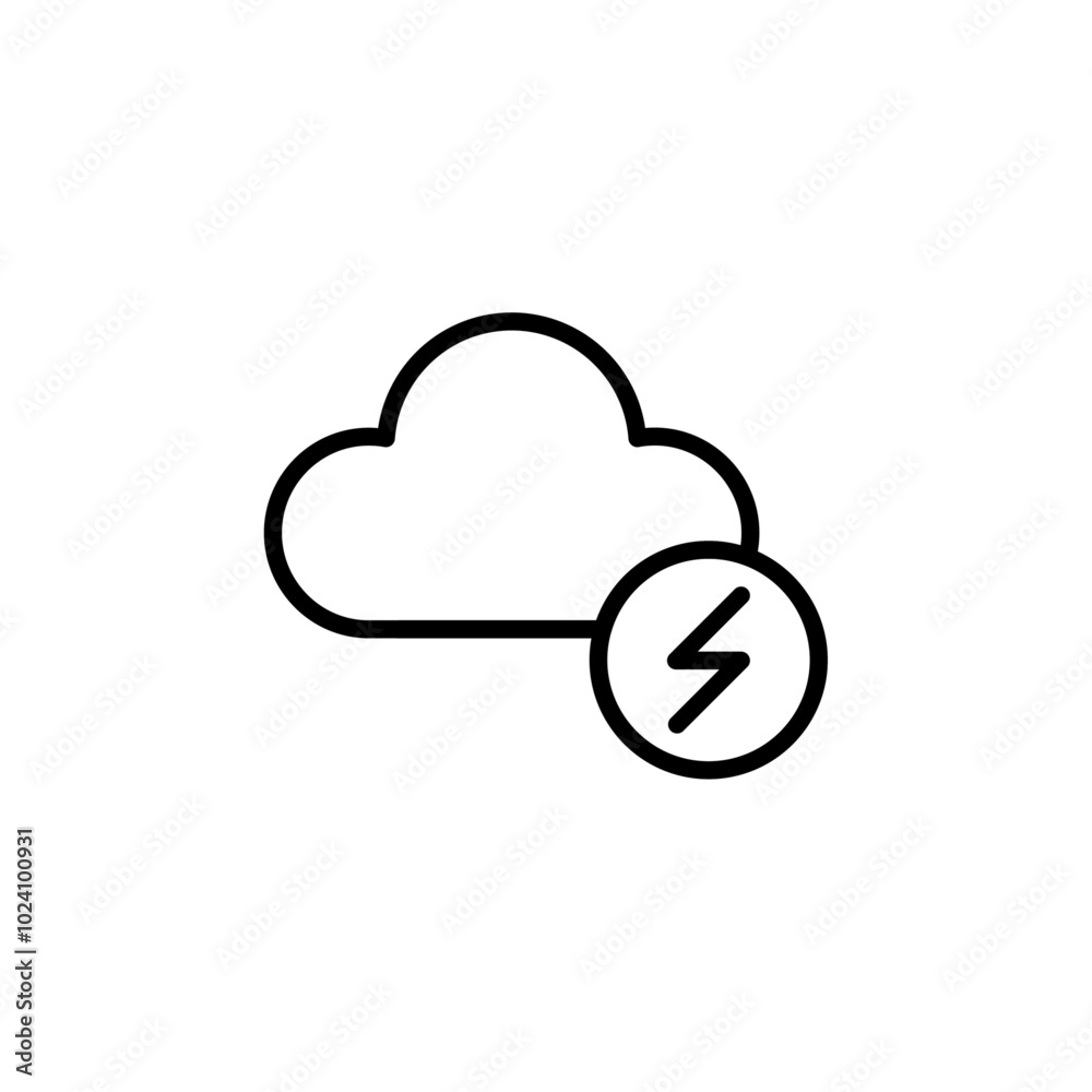 Storm icon Outline vector for web ui Storm icon Outline vector for web ui