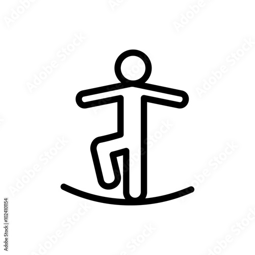 Tightrope walker icon Outline vector for web ui