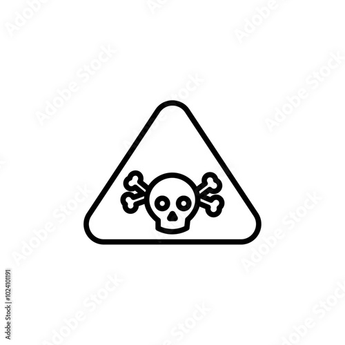 Toxic product icon Outline vector for web ui