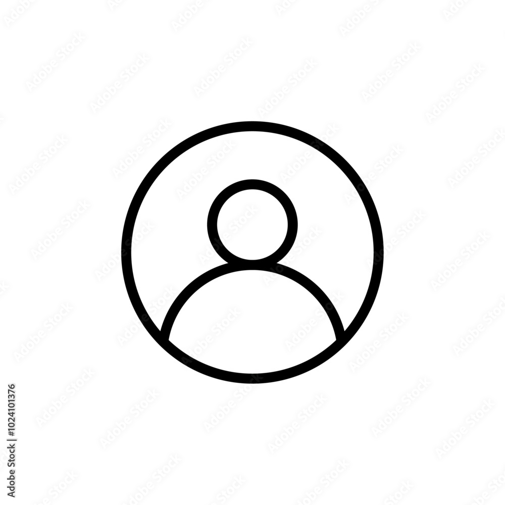 User icon Outline vector for web ui User icon Outline vector for web ui