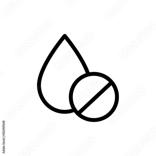 Water not clear icon Outline vector for web ui