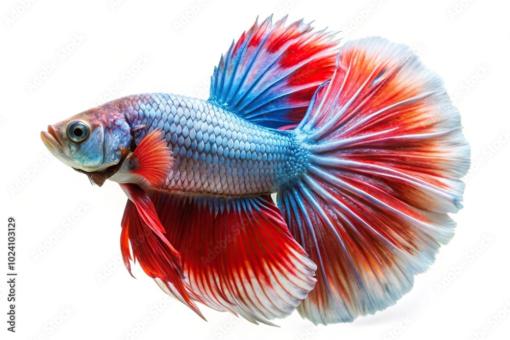 Isolated half moon betta fish on white background Isolated half moon betta fish on white background