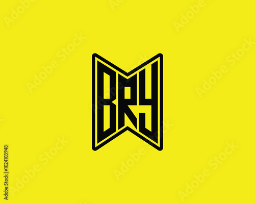 BRY logo design vector template. BRY photo