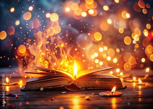Fiery Glow  A Bokeh Wonderland of Burning Titles for Creative Inspiration