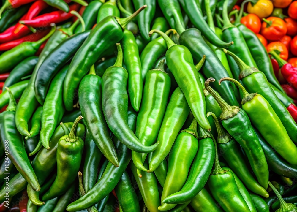 Fresh Green Chillies Group in a Bright Display for Culinary Use and Spicy Cooking Inspiration, Perfect for Recipes Fresh Green Chillies Group in a Bright Display for Culinary Use and Spicy Cooking Inspiration, Perfect for Recipes