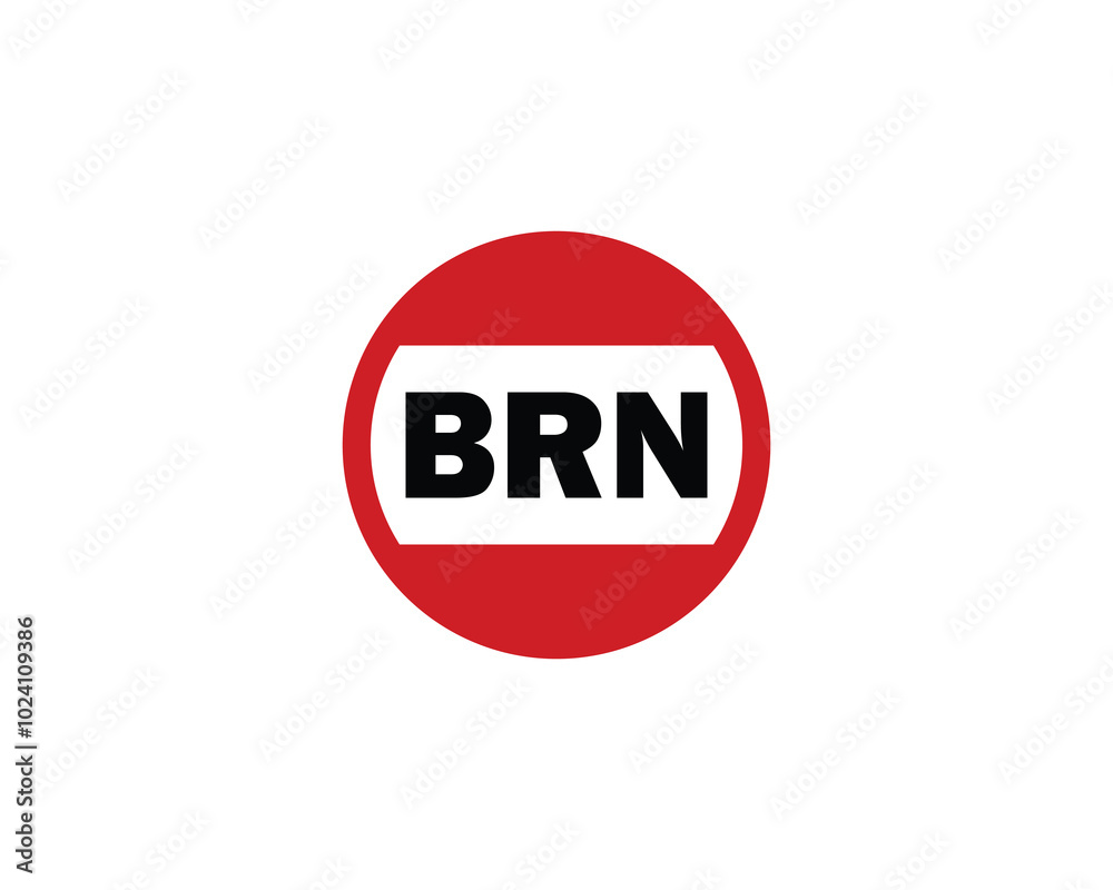 BRN logo design vector template. BRN BRN logo design vector template. BRN