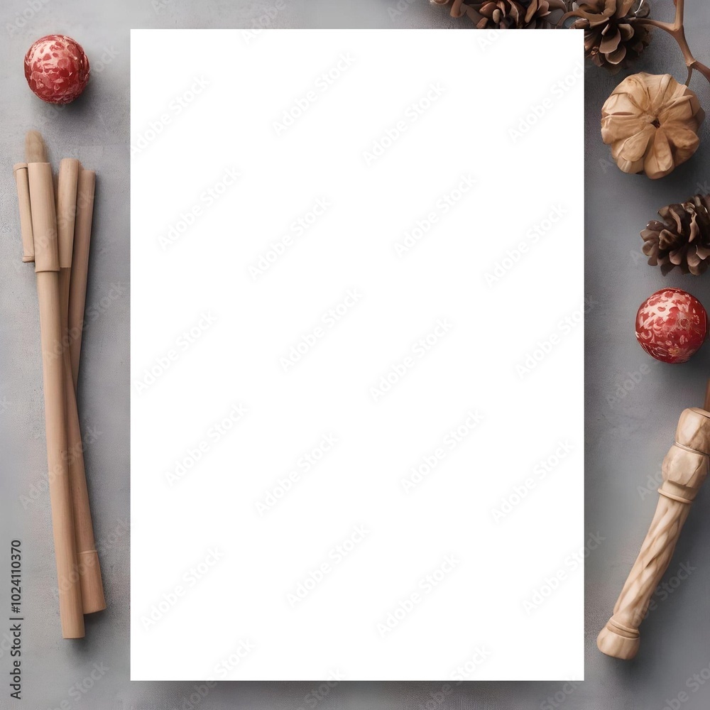 Obraz premium christmas card with cinnamon sticks