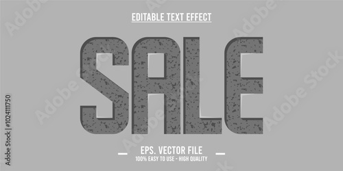 sales text effect template with editable 3d style font effect. eps vector file