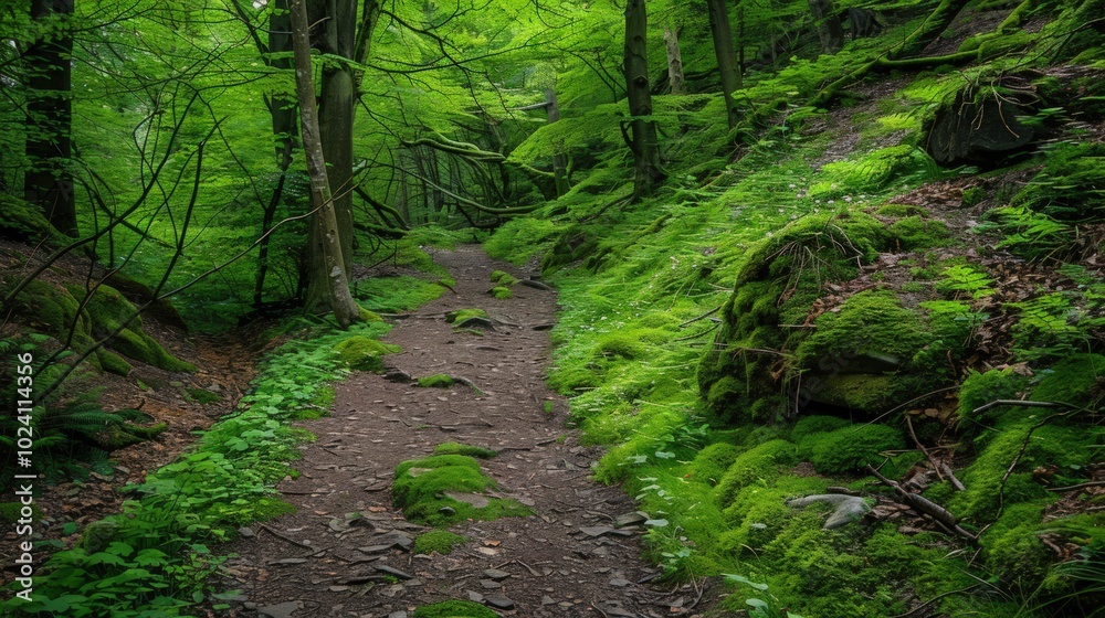 Path Through Lush Green Forest Path Through Lush Green Forest